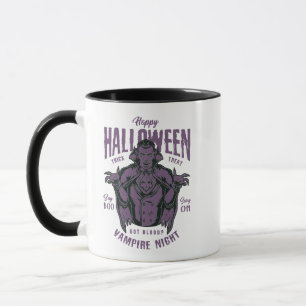 Halloween Vampire Night Mug – Gothic Spooky