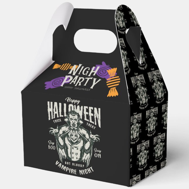 : Halloween Vampire Night Party Treat Box (Front)