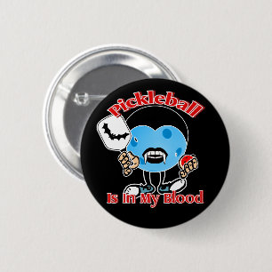 Halloween Vampire - Pickleball Is In My Blood 6 Cm Round Badge