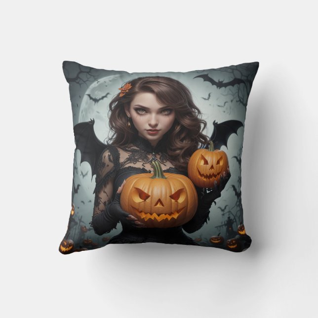 Halloween vampire pillow cushion (Back)