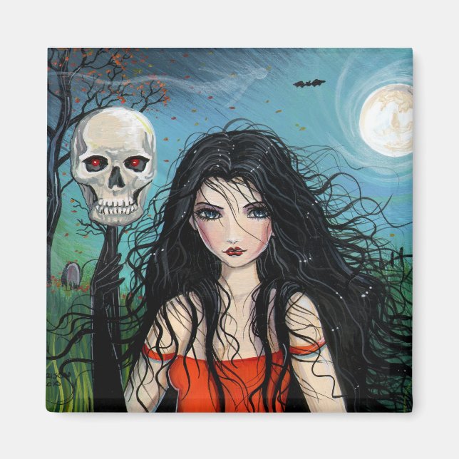 Halloween Vampire Skull Magnet (Front)