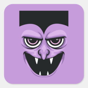 Halloween Vampire Square Sticker