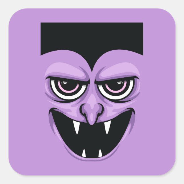Halloween Vampire Square Sticker (Front)