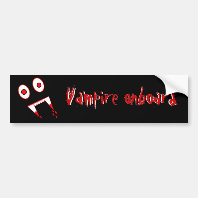 Halloween Vampire teeth Bumper Sticker (Front)