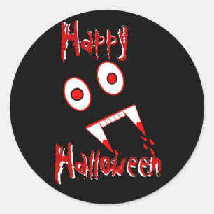 Halloween Vampire teeth Classic Round Sticker
