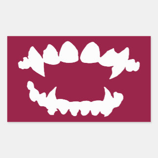 Halloween Vampire - Vampire teeth Rectangular Sticker