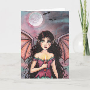 Halloween Vampire with Candle Card