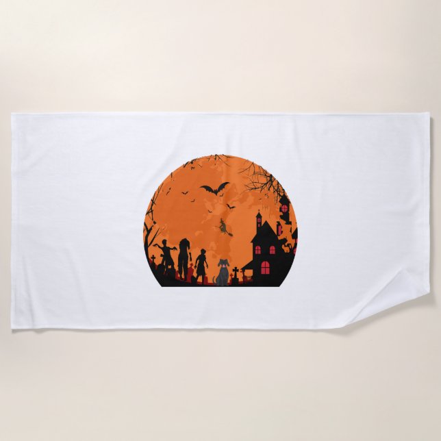 halloween vector        beach towel (Front)