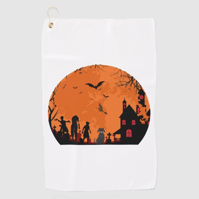 halloween vector        golf towel (Front)