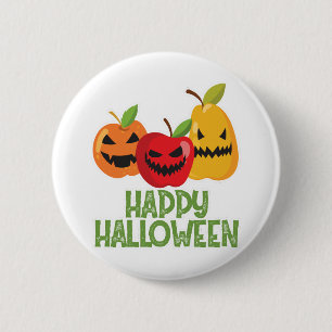 Halloween Vegan Happy Halloween Pumpkin Vegetarian 6 Cm Round Badge