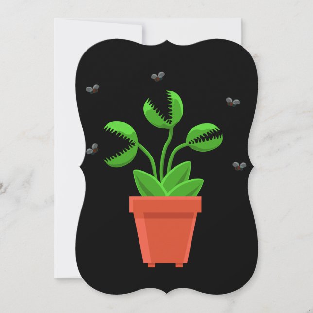 halloween venus fly trap invitation (Front)