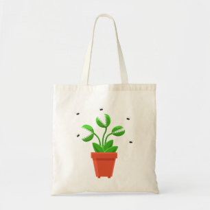 halloween venus fly trap tote bag