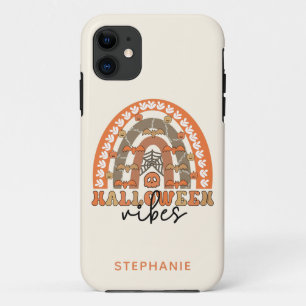 Halloween Vibes Boho Rainbow Fall Halloween Custom iPhone 11 Case