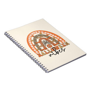 Halloween Vibes Boho Rainbow Fall Halloween Notebook