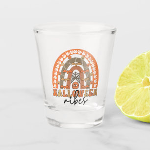 Halloween Vibes Boho Rainbow Fall Halloween Shot Glass