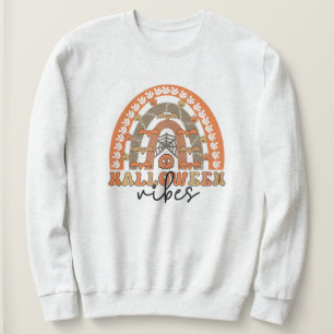 Halloween Vibes Boho Rainbow Fall Halloween Sweatshirt