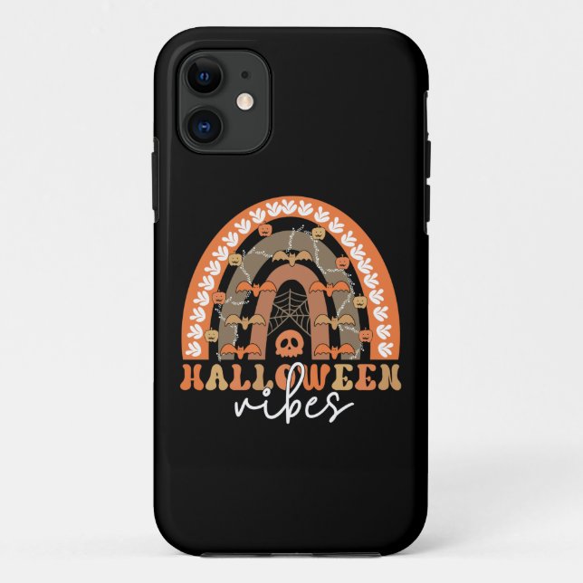 Halloween Vibes Boho Rainbow Fall Spooky Case-Mate iPhone Case (Back)
