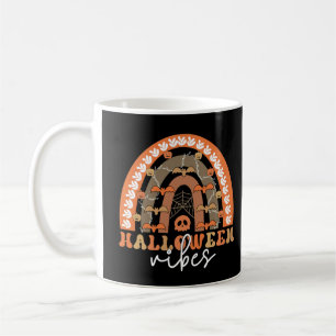 Halloween Vibes Boho Rainbow Fall Spooky Coffee Mug