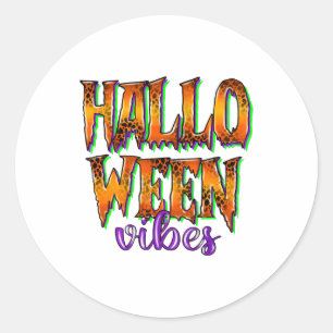Halloween Vibes  Classic Round Sticker