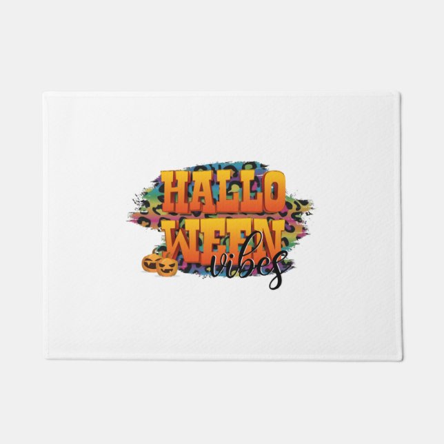 Halloween vibes   doormat (Front)