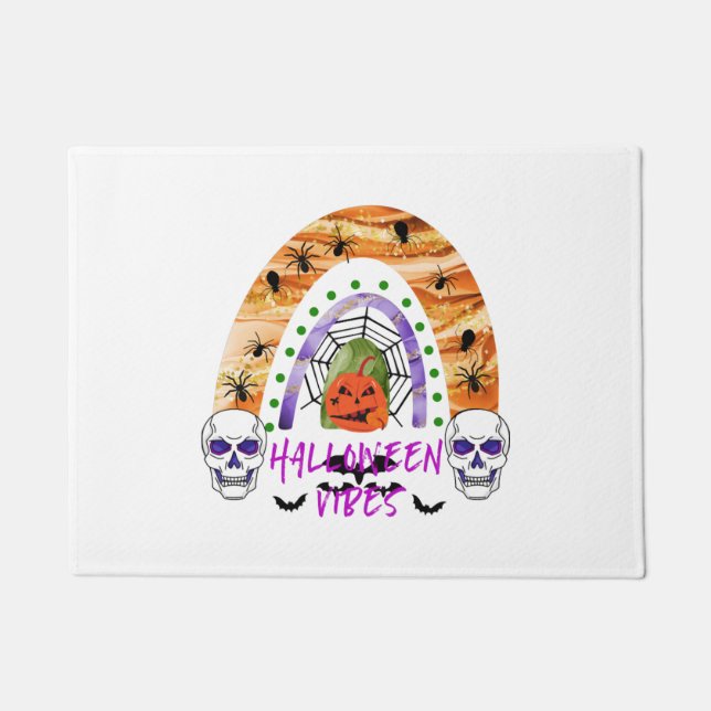 Halloween vibes             doormat (Front)
