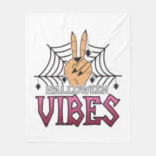 Halloween Vibes, Halloween, Scary, Costume Fleece Blanket