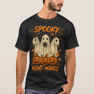Halloween Vibes Horse Lover Boo Ghost Spooky Night T-Shirt