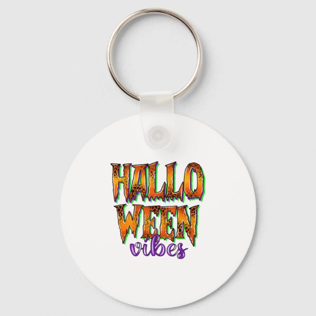 Halloween Vibes  Key Ring (Front)
