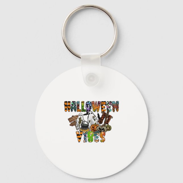 Halloween Vibes    Key Ring (Front)