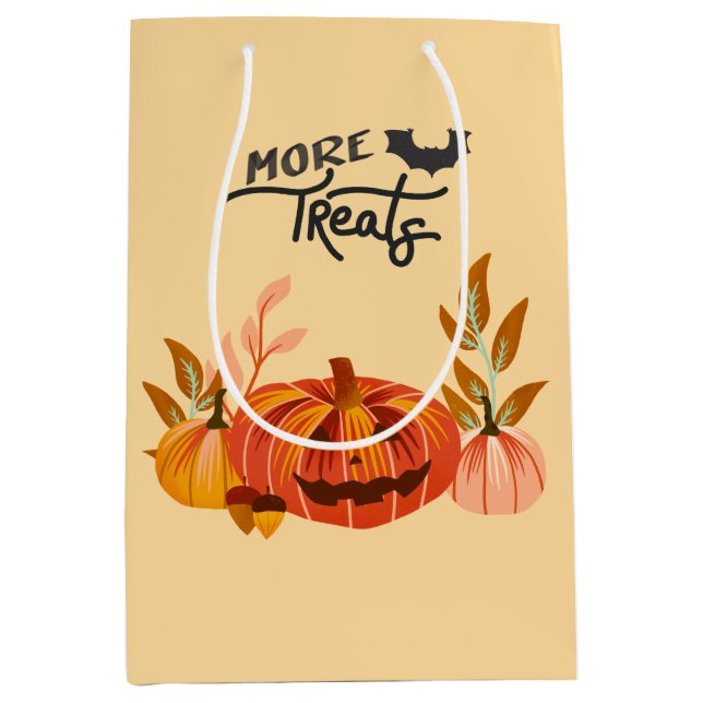 Halloween Vibes ・ More Treats Medium Gift Bag (Front)