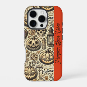 Halloween vibes orange brown stylish iPhone 16 pro case