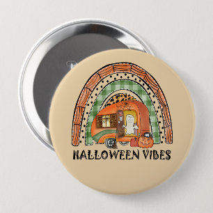 Halloween Vibes – Orange Rainbow 10 Cm Round Badge