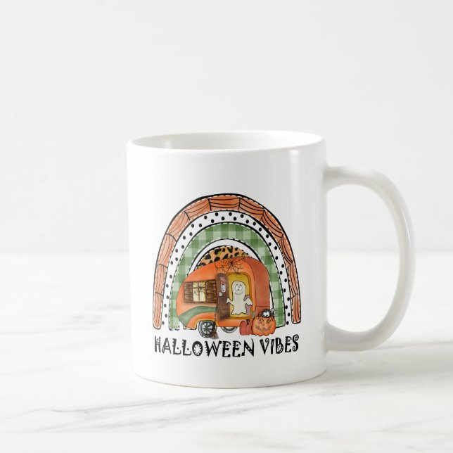 Halloween Vibes – Orange Rainbow Coffee Mug (Right)