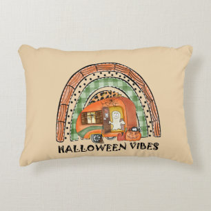 Halloween Vibes – Orange Rainbow Decorative Cushion