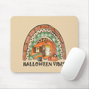 Halloween Vibes – Orange Rainbow Mouse Mat
