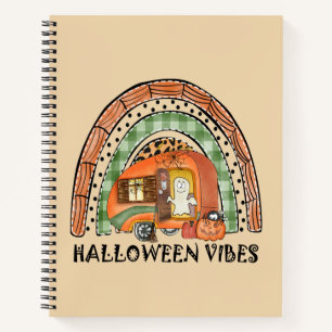 Halloween Vibes – Orange Rainbow Notebook