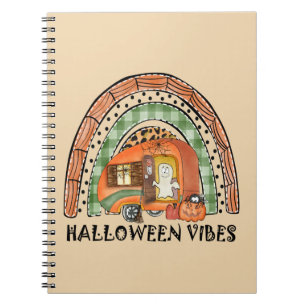 Halloween Vibes – Orange Rainbow Notebook