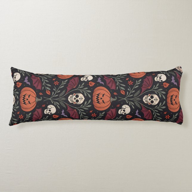 Halloween Vibes Pattern Body Cushion (Front)