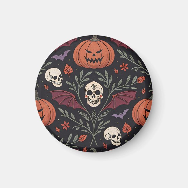 Halloween Vibes Pattern Magnet (Front)