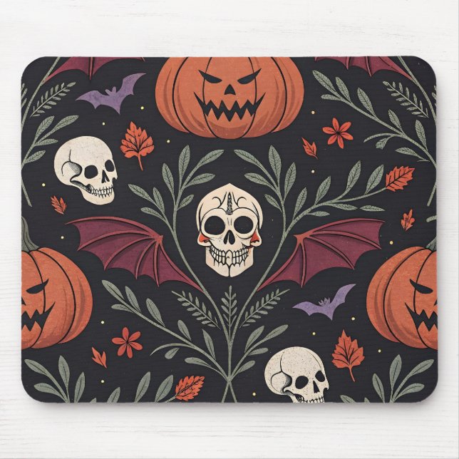 Halloween Vibes Pattern Mouse Mat (Front)