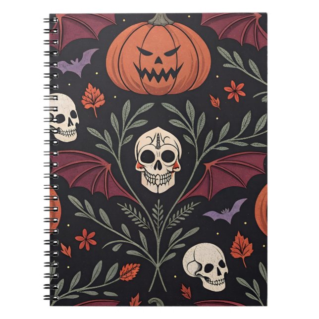Halloween Vibes Pattern Notebook (Front)