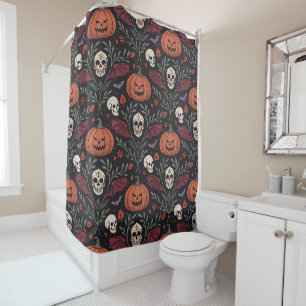 Halloween Vibes Pattern Shower Curtain