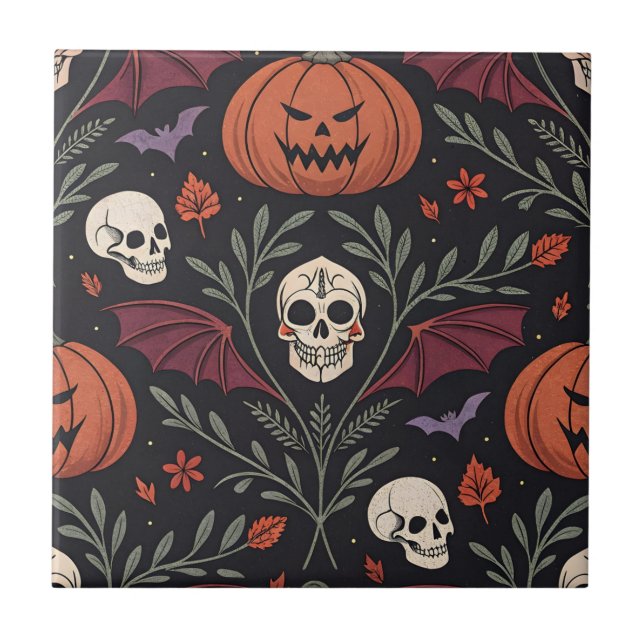 Halloween Vibes Pattern Tile (Front)