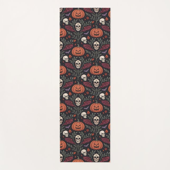 Halloween Vibes Pattern Yoga Mat (Front)