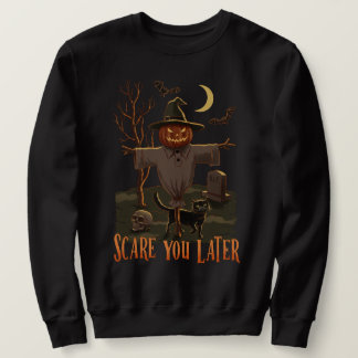 Halloween Vibes – Pumpkin Head Scarecrow Sweatshirt