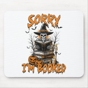 Halloween Vibes Reading Book Lover Bookish Sorry I Mouse Mat