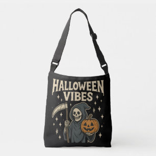 Halloween Vibes Reaper - Black Crossbody Bag