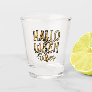 Halloween Vibes – Sparkly Gold Text Shot Glass