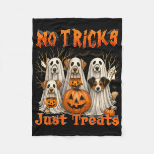 Halloween Vibes Spooky Season Dog Mum No Tricks Ju Fleece Blanket