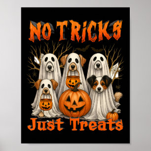 Halloween Vibes Spooky Season Dog Mum No Tricks Ju Poster
